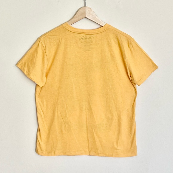NEW Fender Guitar Retro Cheetah Graphic Yellow T Shirt Women’s size Large - Picture 6 of 7